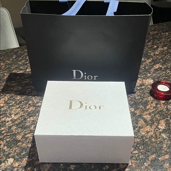 Dior Accessories - Dior Black Bag with White and Gold Box
